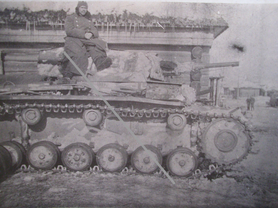 Orig.Foto Rußland winter Panzer Wintertarn Dorf 