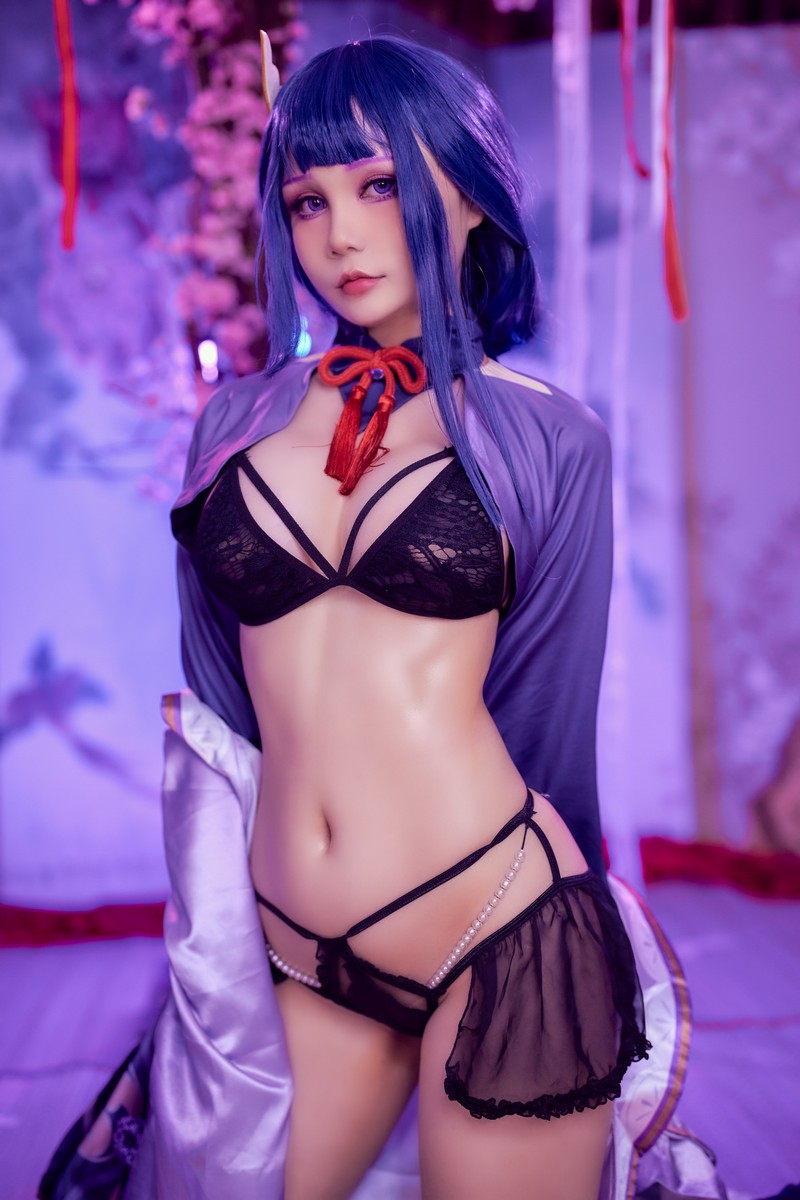 Joyce Lin2x Raiden Shogun Ei Cosplay Genshin Impact 写真 36P插图1