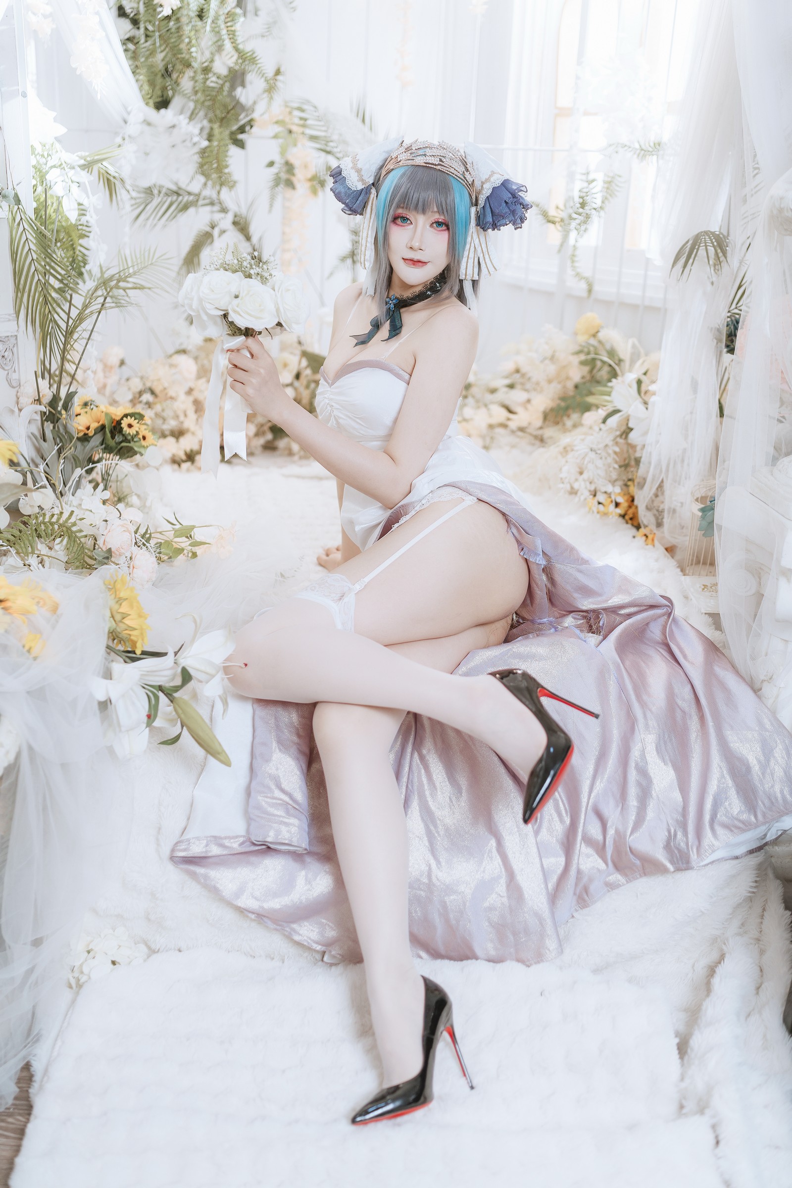 兔胖胖min – 碧蓝航线 柴郡 礼服 Cosplay 高清写真集（40P-674.7MB）插图8