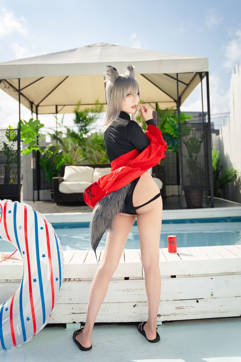 切切Celia 明日方舟 红 Cosplay 高清写真 28P+1V插图7