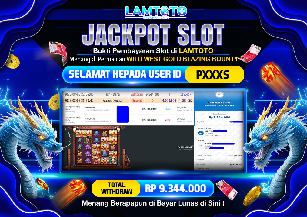 BUKTI JACKPOT LUNAS LAMTOTO