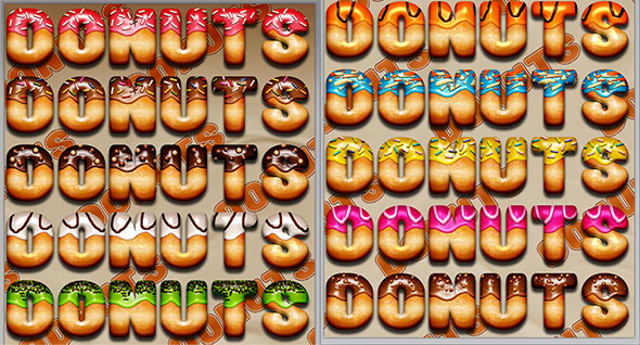 Donuts Styles - 10 Photoshop Styles