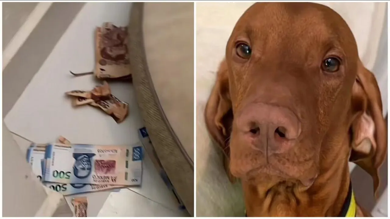 Perro se hace viral en TikTok por ‘comerse’ los ahorros de su dueña