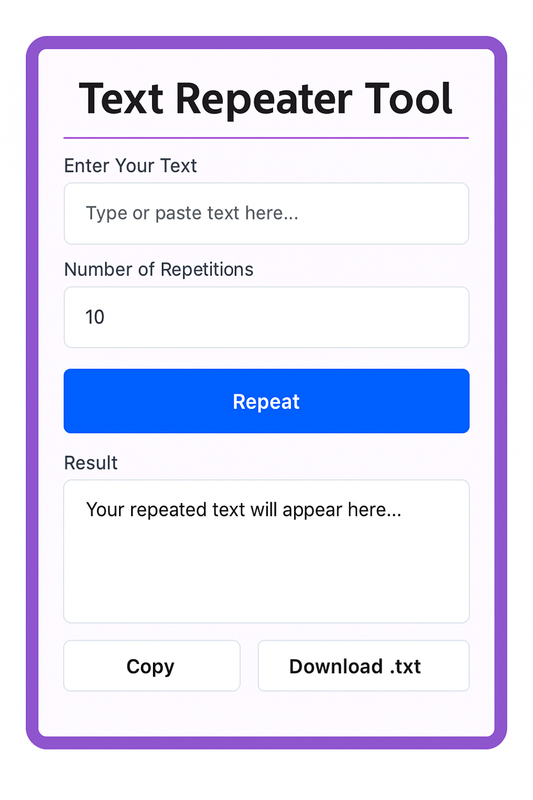 Free Text Repeater Tool Thumbnail
