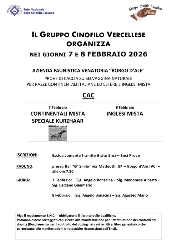 Gara 7 e 8 febbraio 26