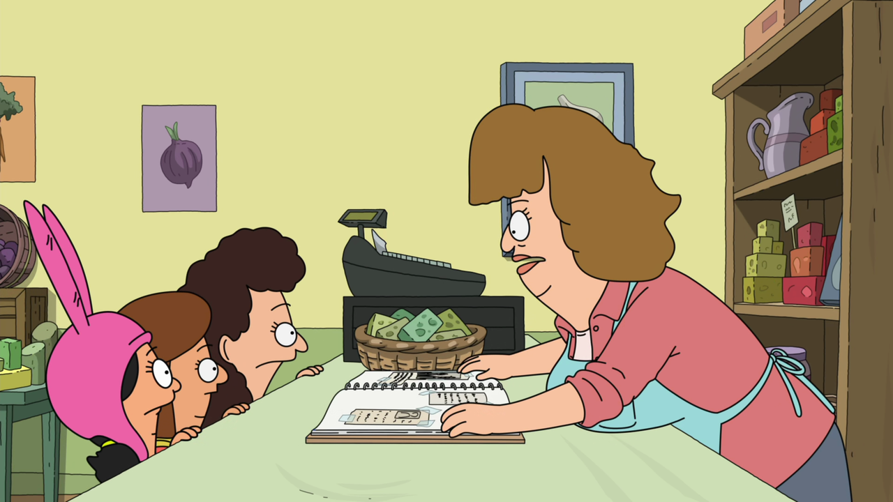 Bob's Burgers S10E13 Three Girls and a Little Wharfy (1080p HULU Webrip x265 10bit EAC3 5.1 - Goki)[TAoE]