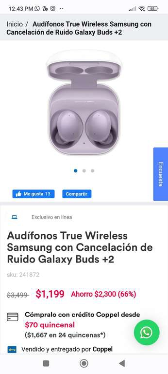 Coppel: Galaxy Buds 2 para los que no alcanzaron los de a $999 
