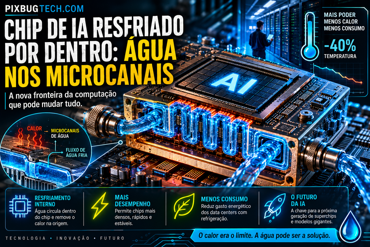 A indústria da inteligência artificial está descobrindo que o maior desafio não é mais processar dados. É remover calor.