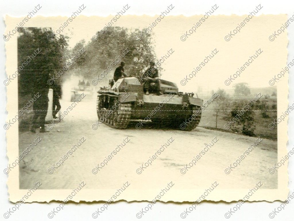 Foto, Wehrmacht, Stug, Sturmgeschütz auf dem Vor