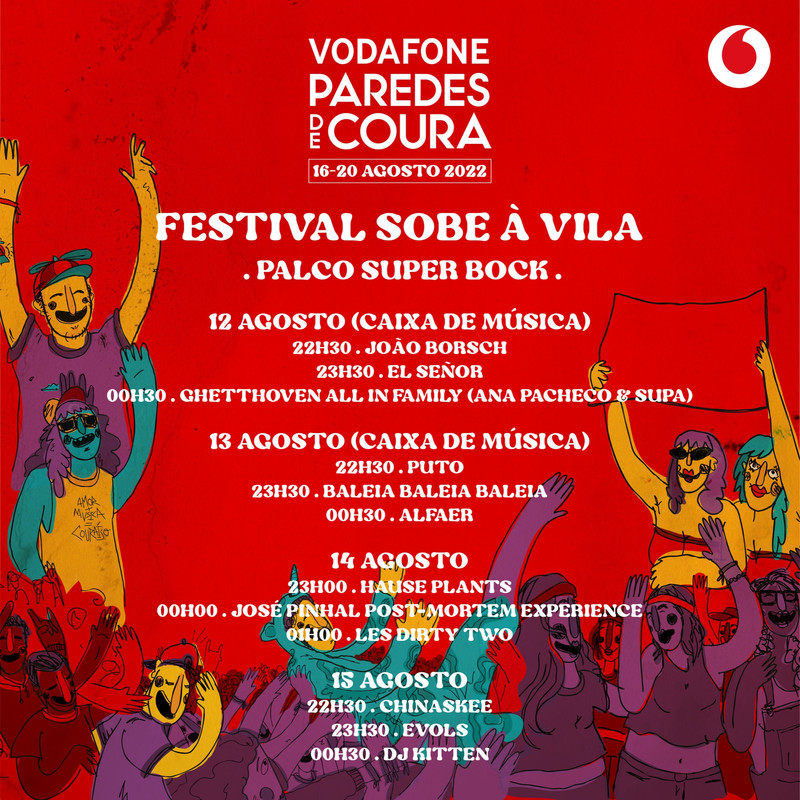 Toupeiras - Horarios Paredes de Coura 2022 - Sobe à Vila