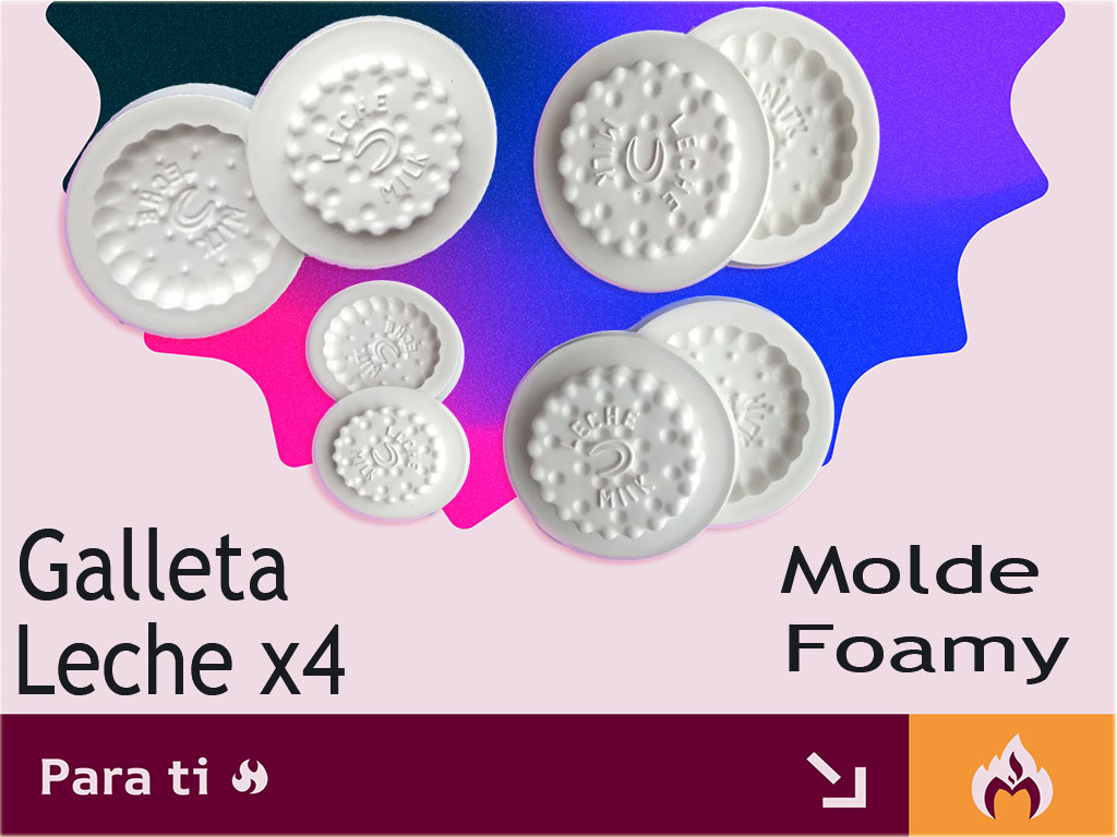 Molde para fomi galleta leche para goma eva y pasta fría 8pz