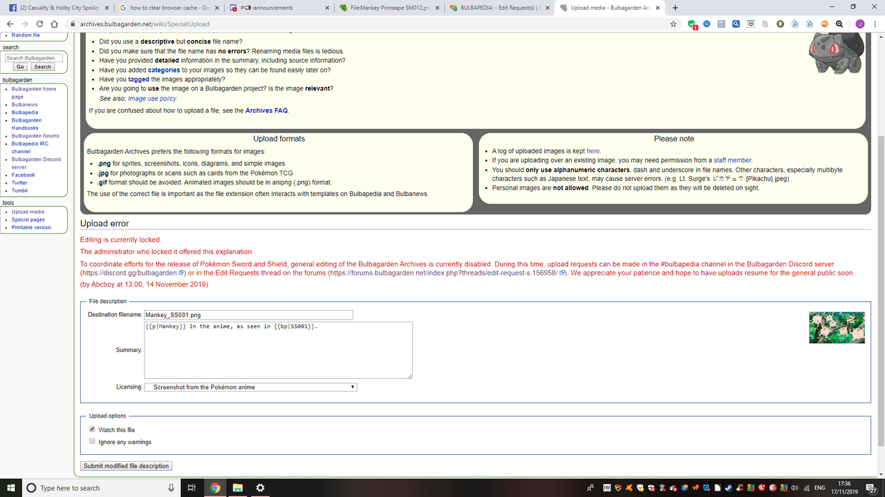 Bulbapedia Archive Lock