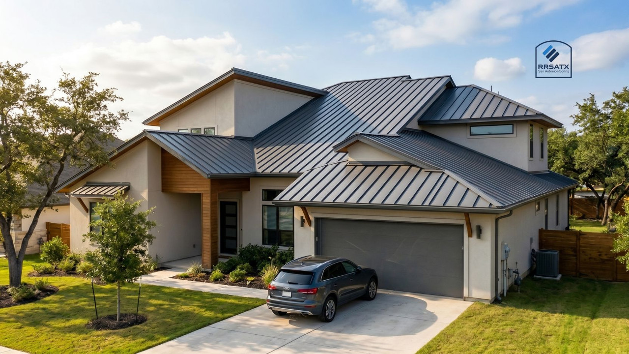Standing seam metal roof on San Antonio residential home