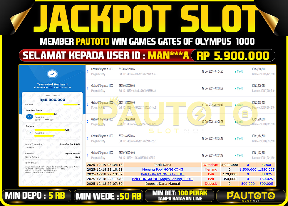BUKTI JACKPOT LUNAS PAUTOTO