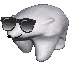 Polar bear with sunglasses GIF