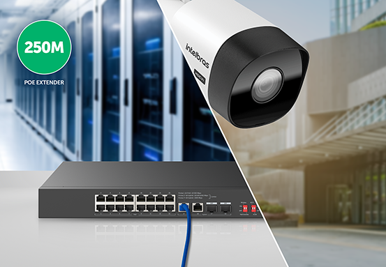 Detalhe da função PoE Extender do Switch S1118F-PA.