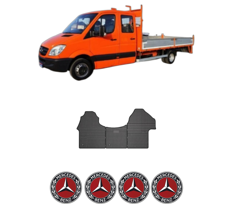 Set covorase presuri MERCEDES-BENZ SPRINTER 3-t Platform/Chassis (B910, B907) din 2018-2021, auto, din cauciuc thermoplastic, 4 Stickere auto cu MERCEDES-BENZ
