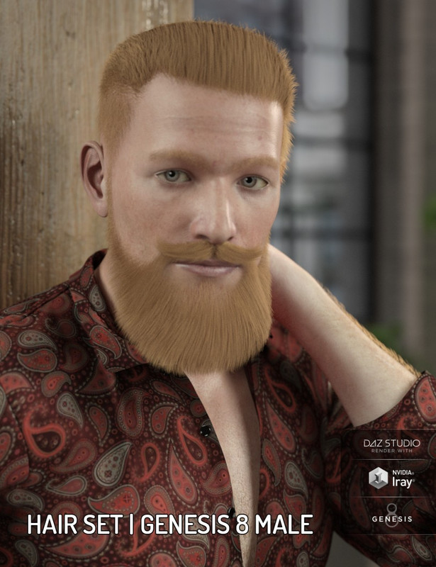 00 main hair set for genesis 8 male s daz3d