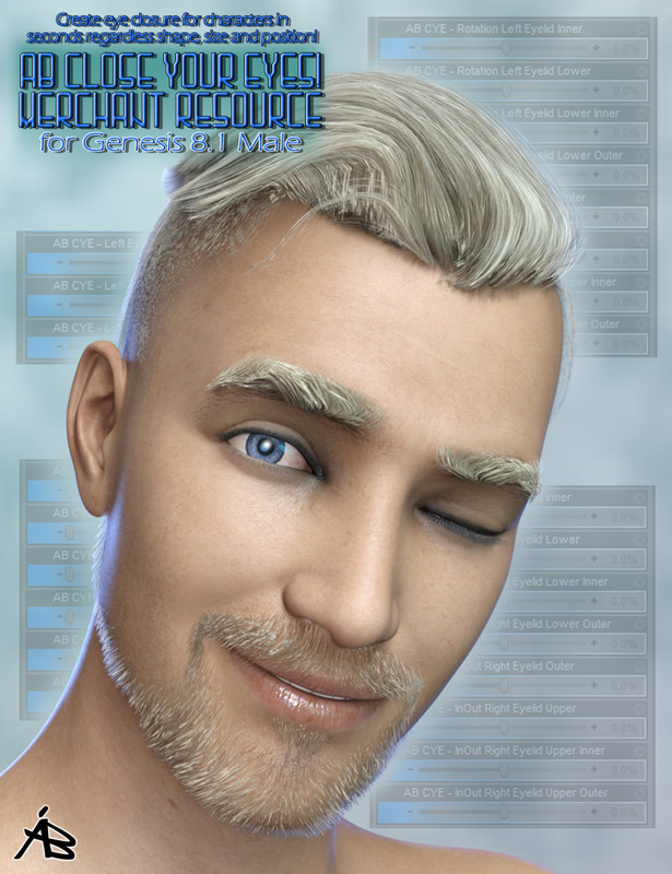 AB Close Your Eyes! for Genesis 8.1 Male (MR) AB Close Your Eyes! for Genesis 8.1 Male (MR)