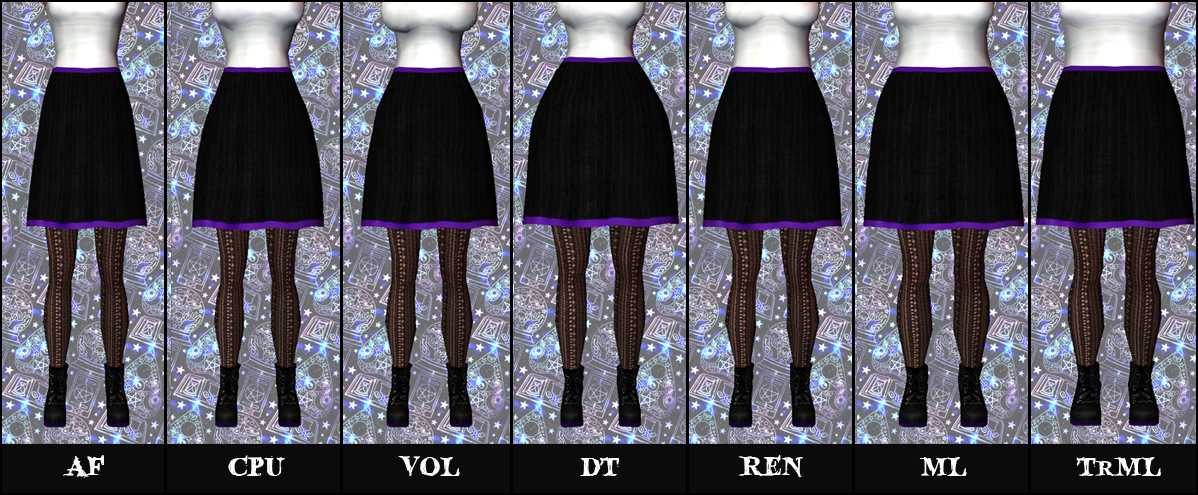 Skirt bodyshape comparison