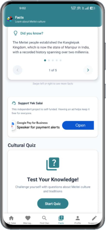 Yek Salai App Educational Quiz
