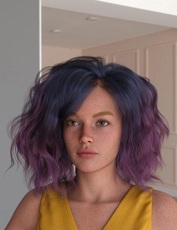 DFORCE XYZ REALISTIC SHORT MESSY HAIR FOR GENESIS 9