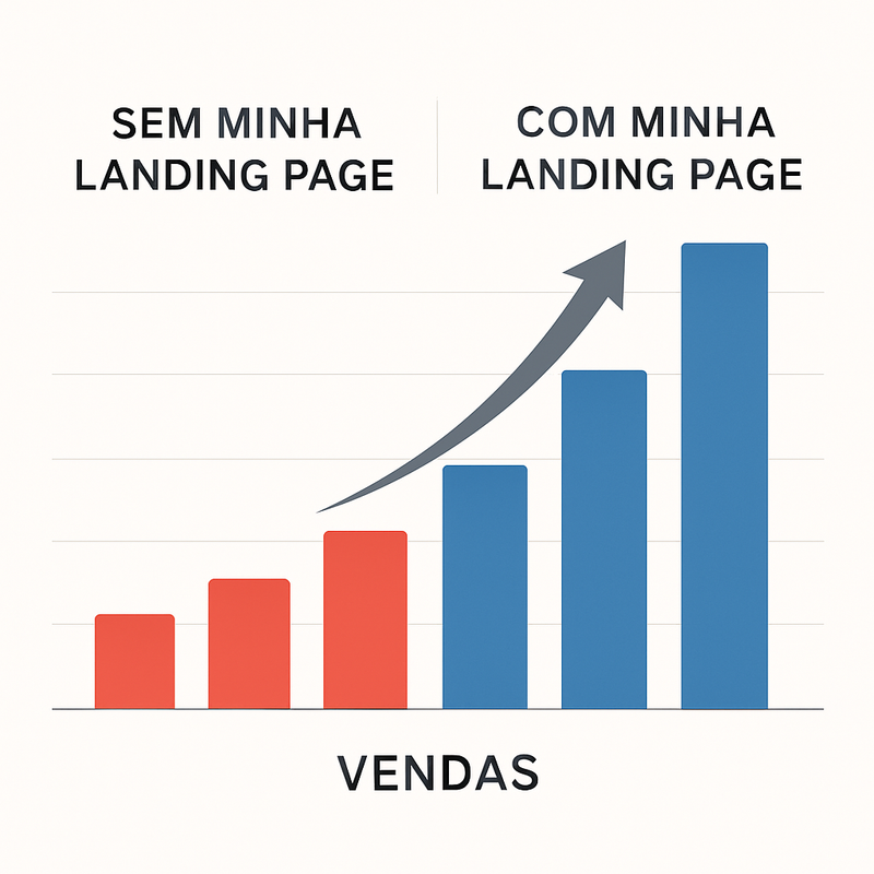 Ilustração de uma mão apontando para um gráfico de crescimento, simbolizando a solução e o sucesso