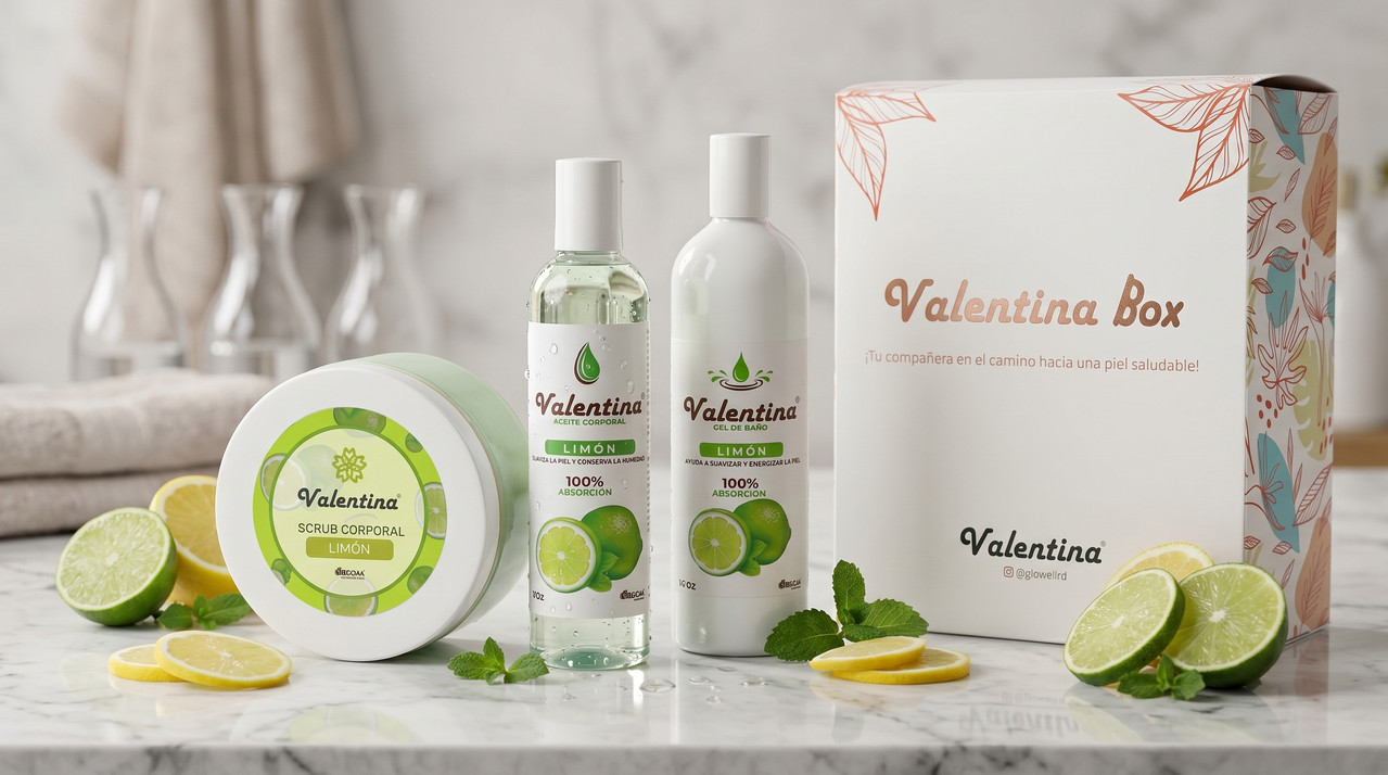 Valentina Box Limón - Set de cuidado corporal cítrico