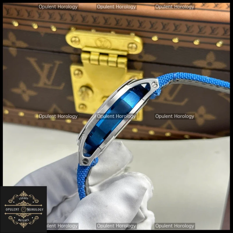 Audemars Piguet Tourbillon Openworked Replica Blue Dial 41mm Stainless Steel Watch