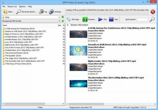 3delite MP4 Video and Audio Tag Editor 1.0.95.116
