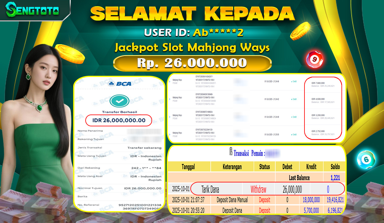 BUKTI PEMBAYARAN SLOT MAHJONG WAYS