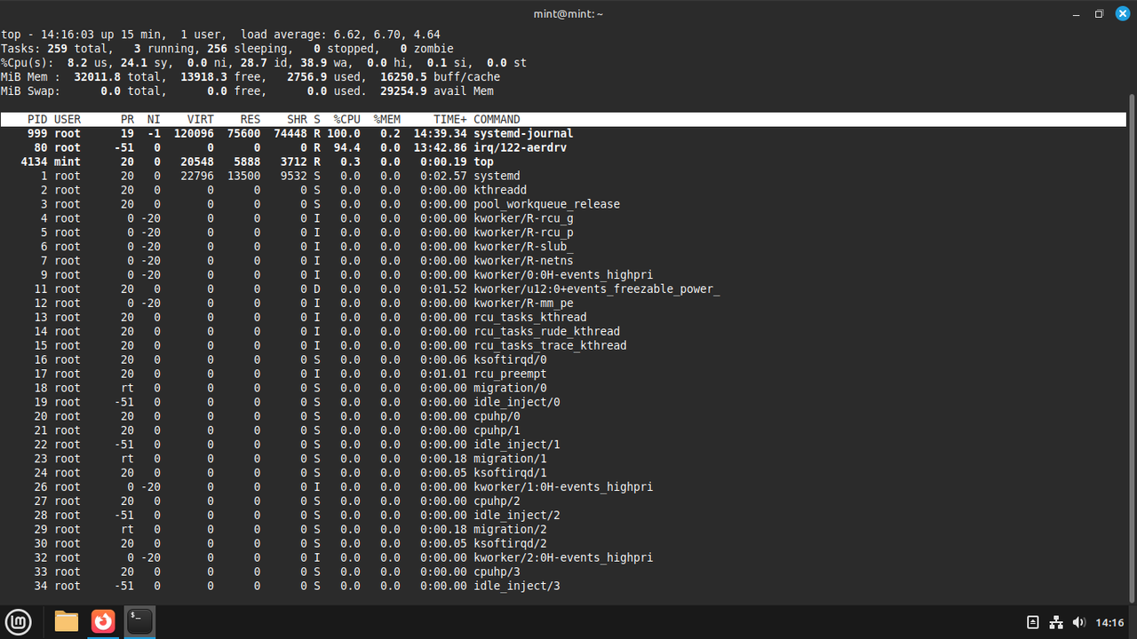 Linux Mint installer freezes because of high CPU usage and writing disk ...
