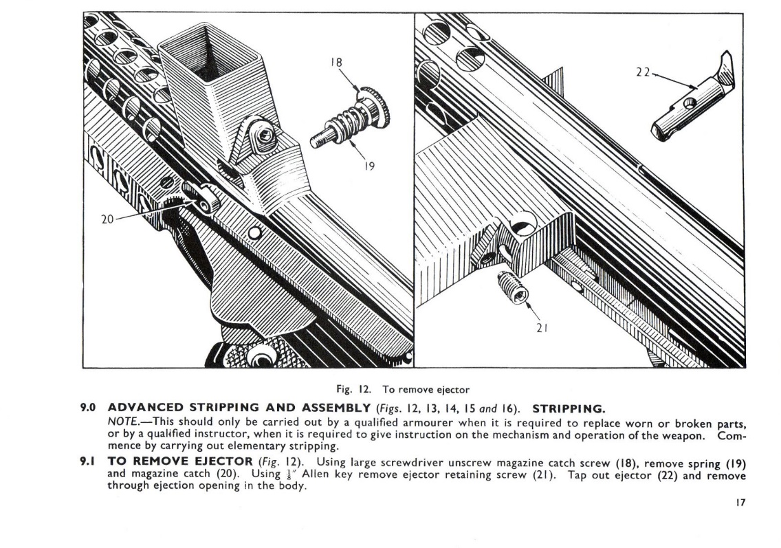 Sterling sub-machine gun user handbook 17