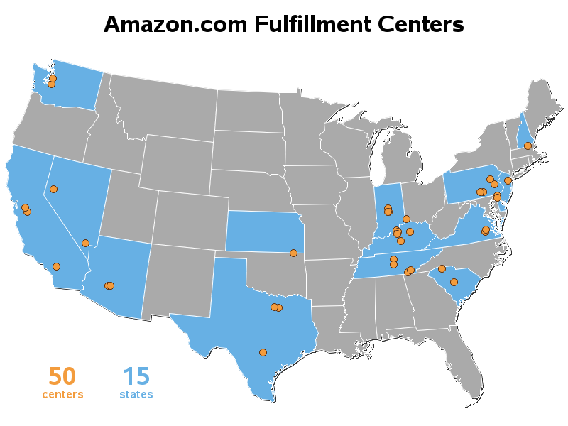 amazon distribution centers map Logistics Services In Supply Chain Amazon Fulfillment Center