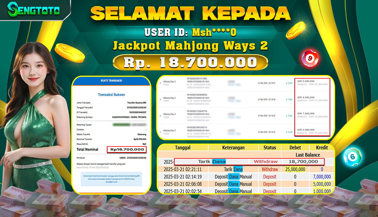 BUKTI PEMBAYARAN SLOT MAHJONG WAYS 2