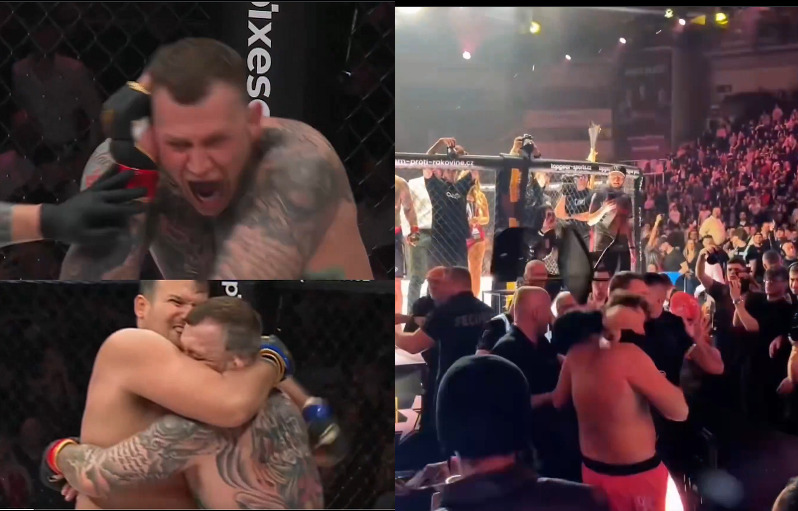 ММА боец отхапа ухото на съперник! Публиката го замерваше със столове