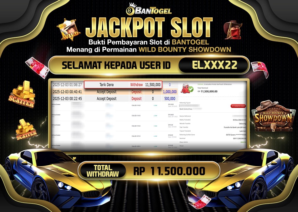 BUKTI JACKPOT LUNAS BANTOGEL