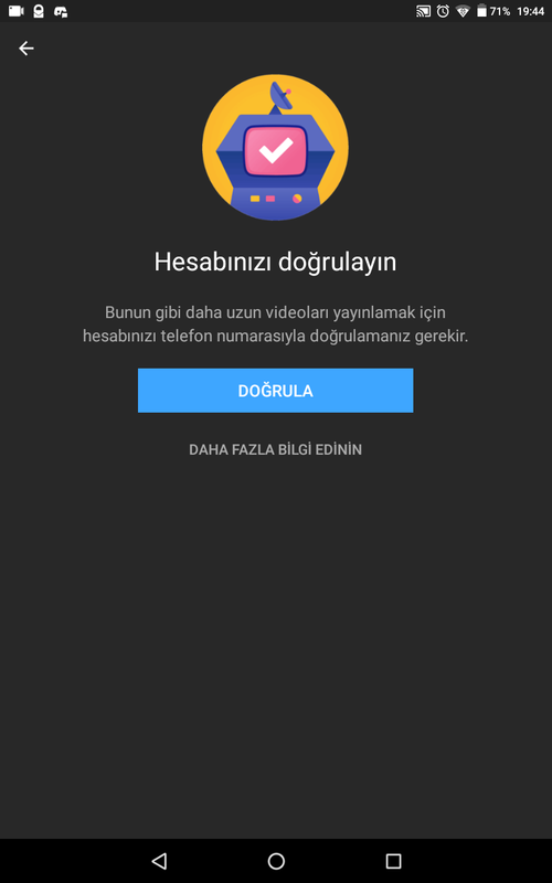 Hesabınızı doğrulayın