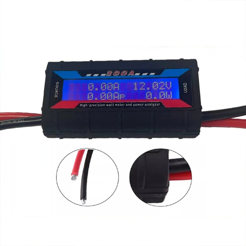 150A 200A 300A Digital Electrical Solar Panel LCD Screen Power Analyzer Backlight RC Watt Meter Reus