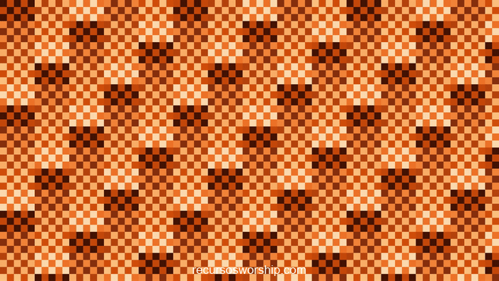loop vj píxeles naranja terracota damero