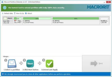 Macrorit Partition Extender 1.6.5