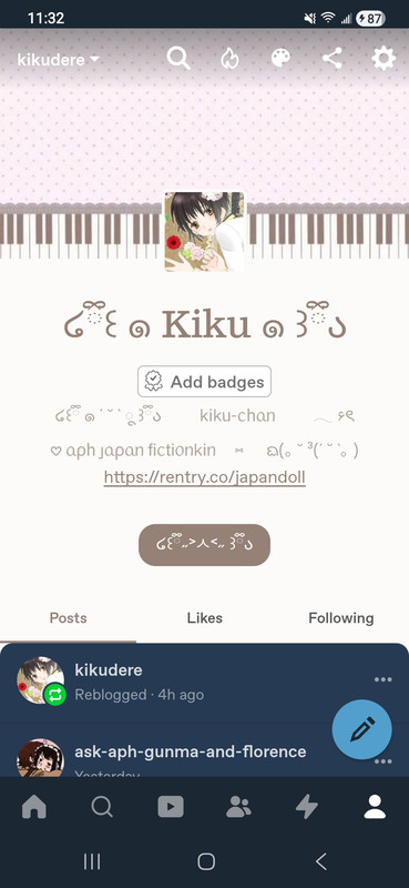 my profile so cute