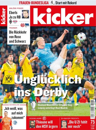 Cover: Kicker Sportmagazin No 74 vom 15 September 2022 Cover: Kicker Sportmagazin No 74 vom 15 September 2022