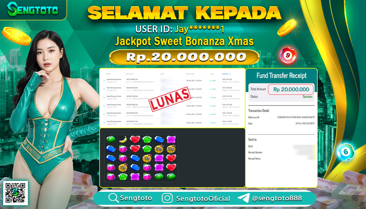 BUKTI PEMBAYARAN SLOT SWEET BONANZA XMAS