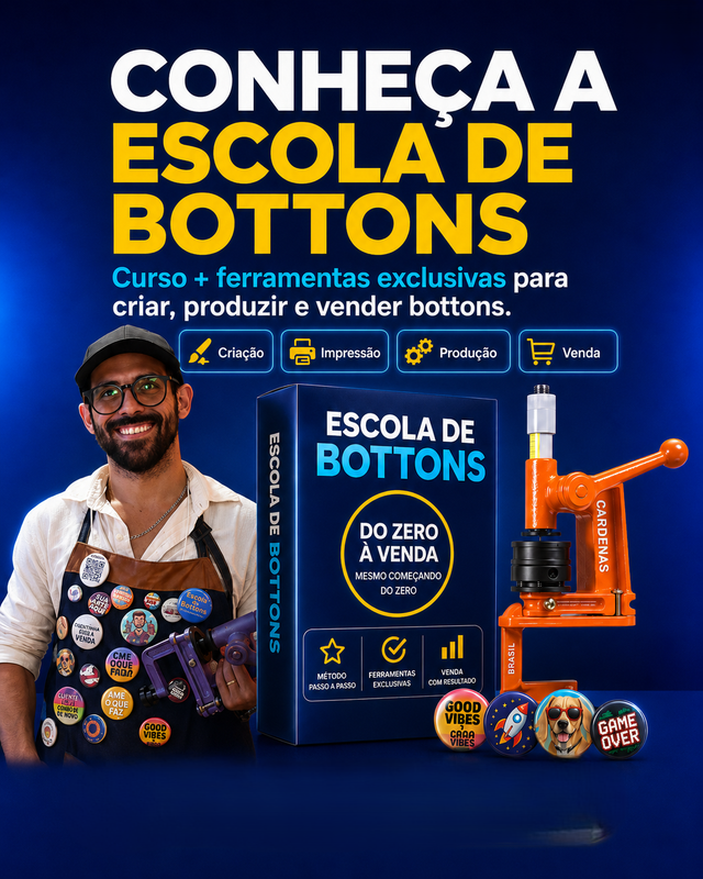 Oferta Escola de Bottons curso e ferramentas exclusivas
