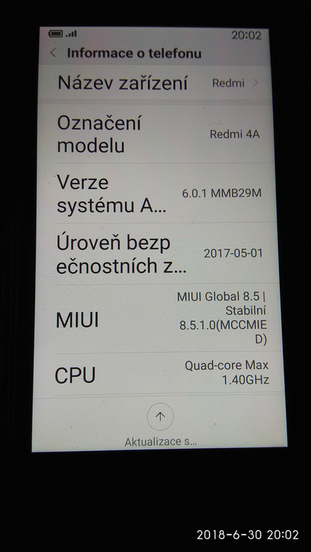 Aktualizace Androidu na Redmi 4A - Xiaomi blog