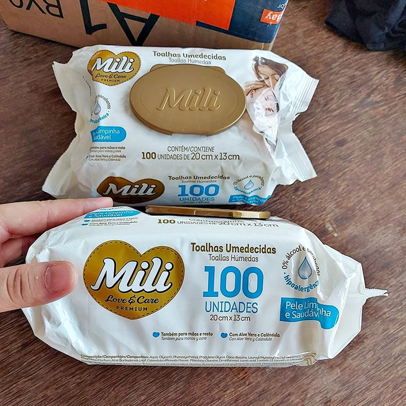 Mili Toalhinha Umedec. Mili Love&Care – 100 Unidades