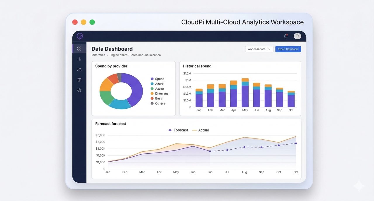 CloudPi multi-cloud cost analytics dashboard