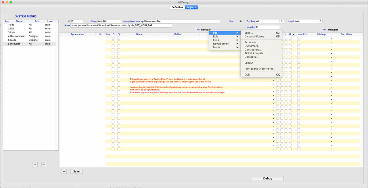 8 UI Design - sysMenu menuBar object demo (managed automatically