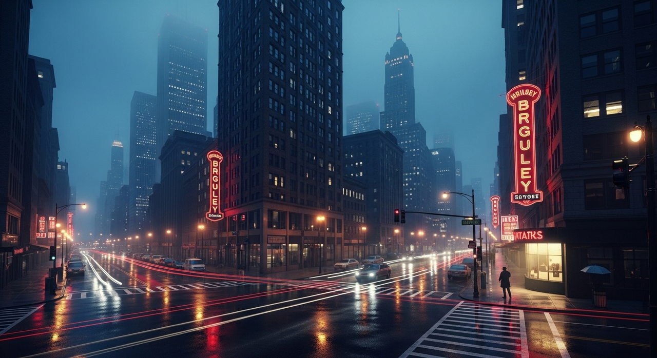 Chicago Skyline at Night